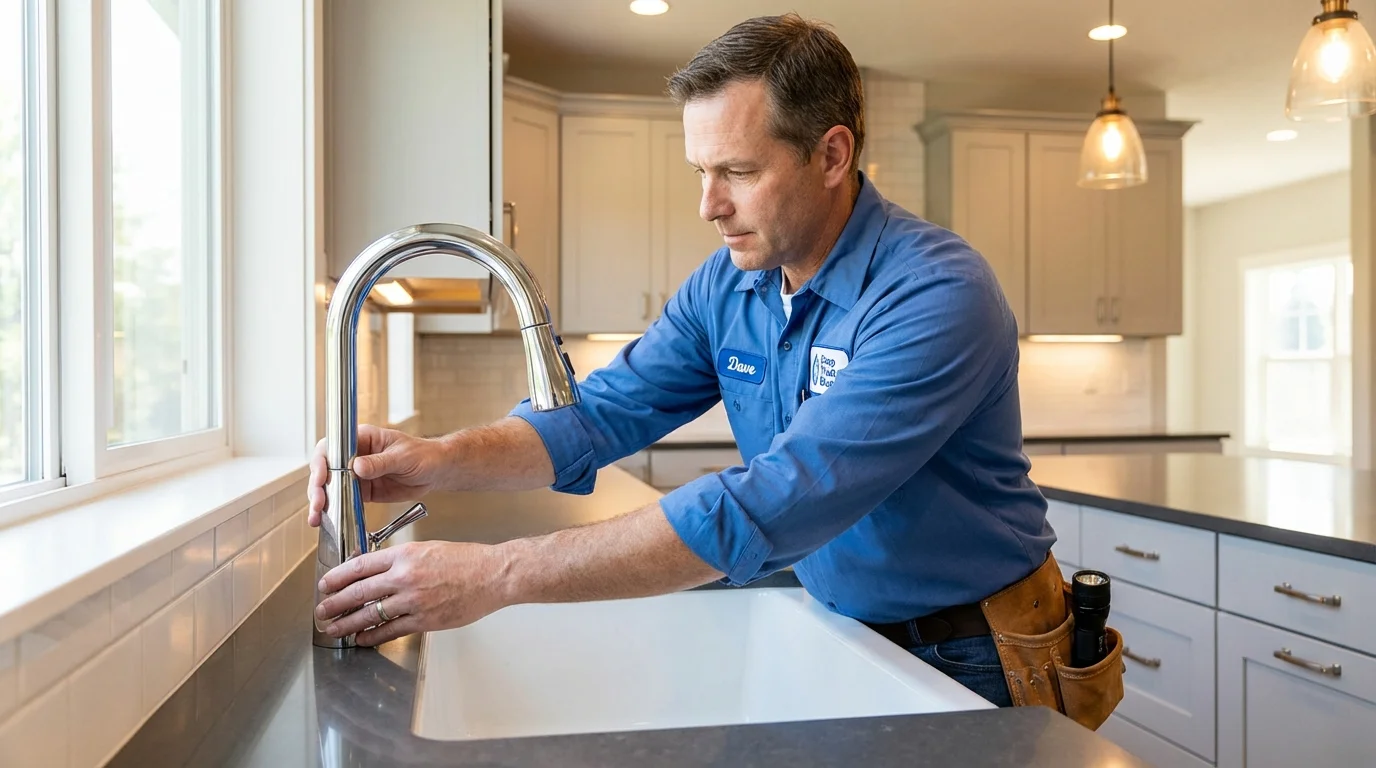 Kitchen faucet installation by Johns Plumbing LLC in Oglesby