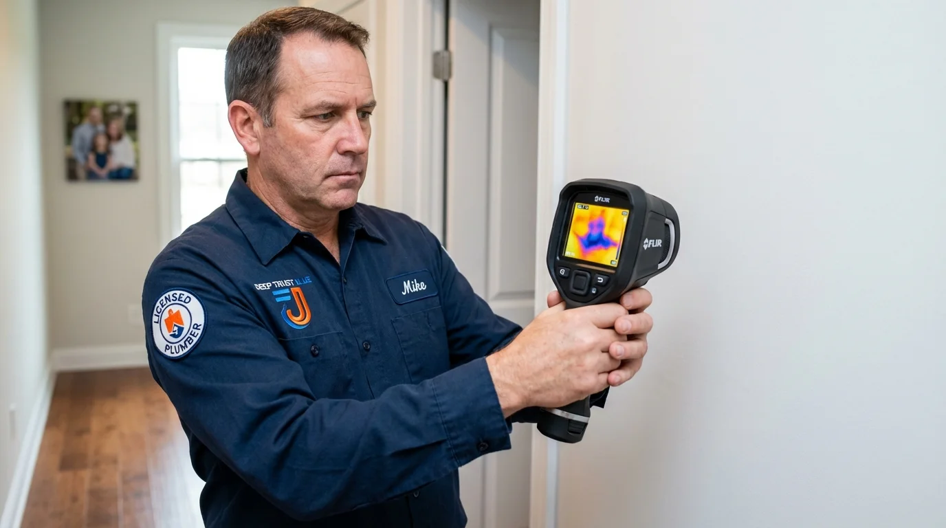 Thermal imaging leak detection by Johns Plumbing LLC in Oglesby